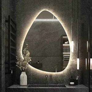 Miroir Ovale 6mm LED "MÉTÉORITE"
